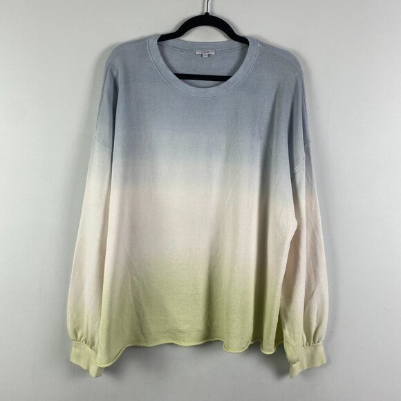 Rails Reeves Blue Mint Dip Dye Sweatshirt Size XL Pullover - Picture 1 of 12